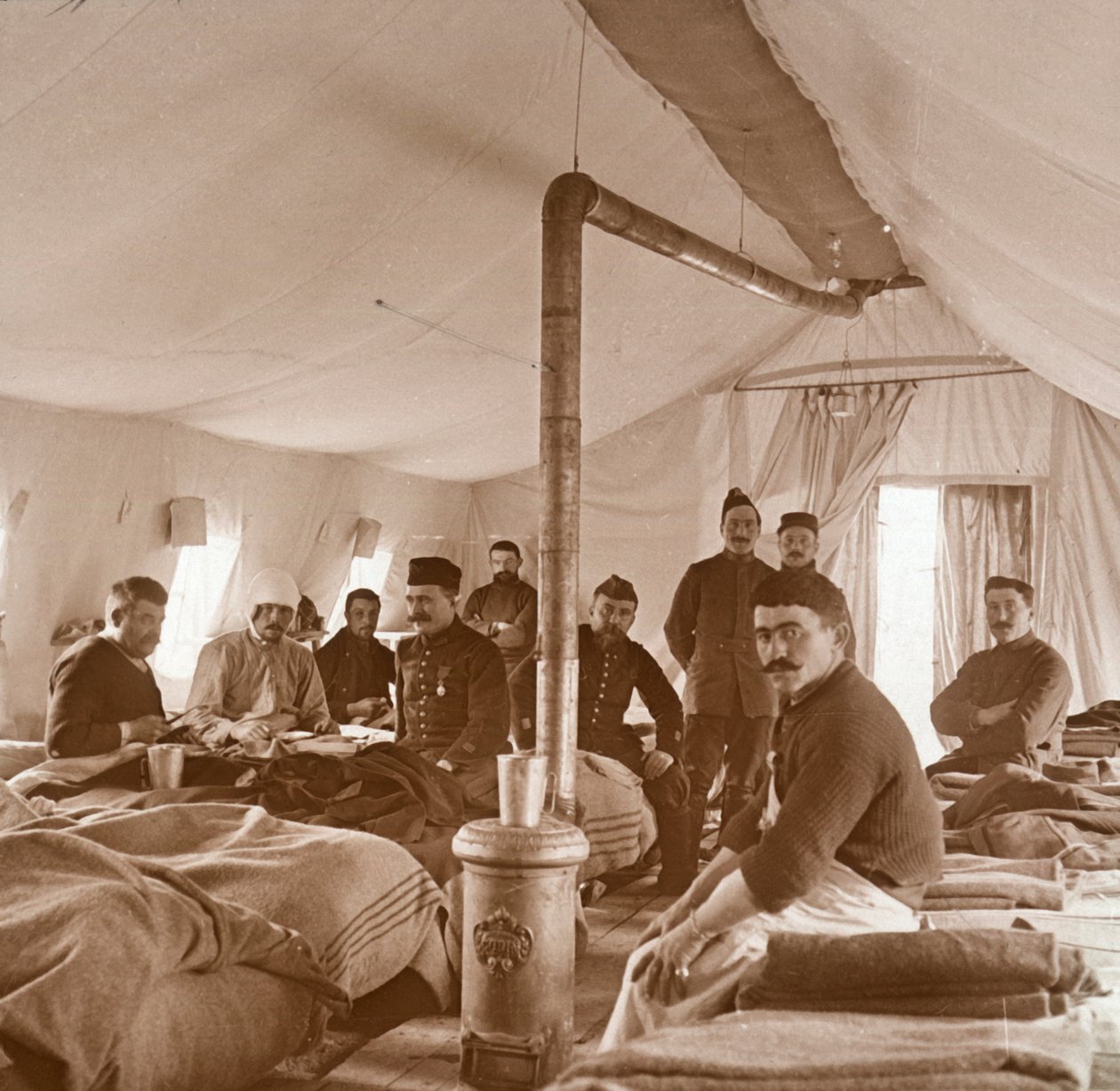 Sjukhus, Suippes, Somme, norra Frankrike, c1914-c1918 av Unbekannt