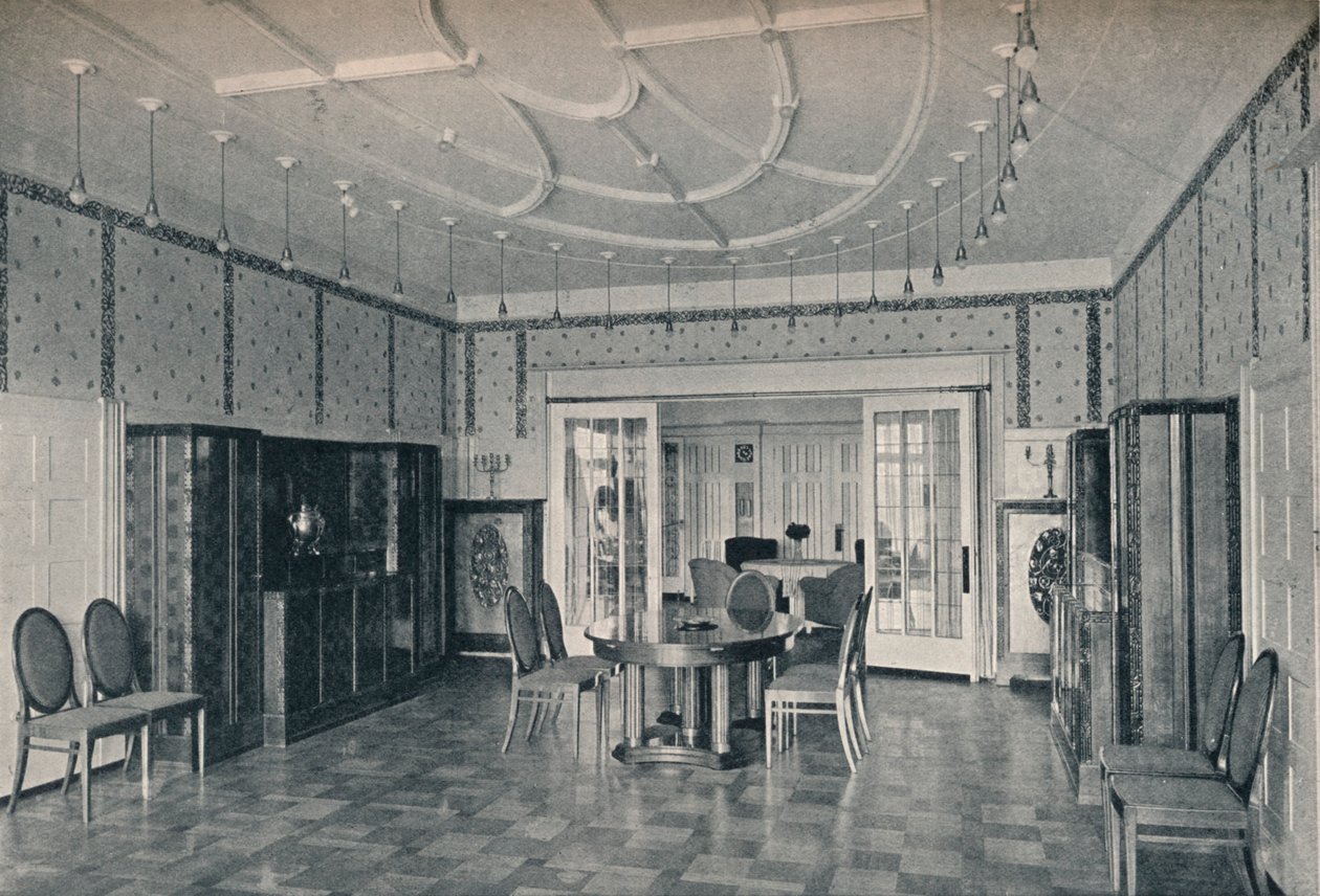 Hus nära Bielefeld, matsalen, c1912 av Unbekannt