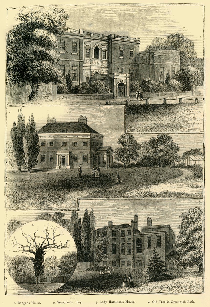 Hus runt Greenwich Park, c1878. av Unbekannt