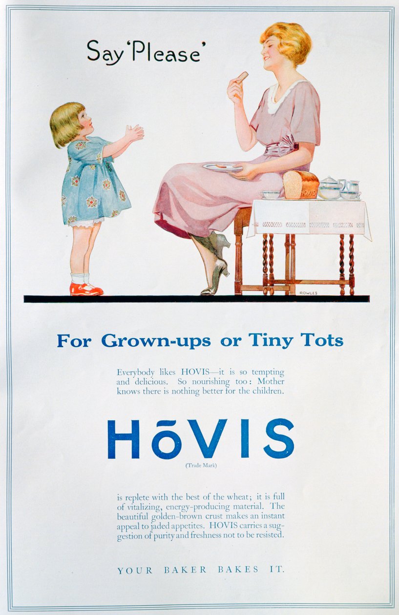 Hovis brödannons, 1921 av Unbekannt