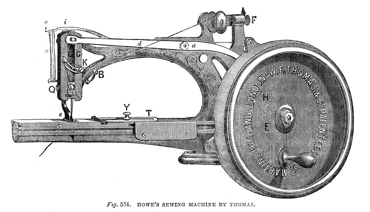 Howes symaskin, av Thomas, 1866 av Unbekannt