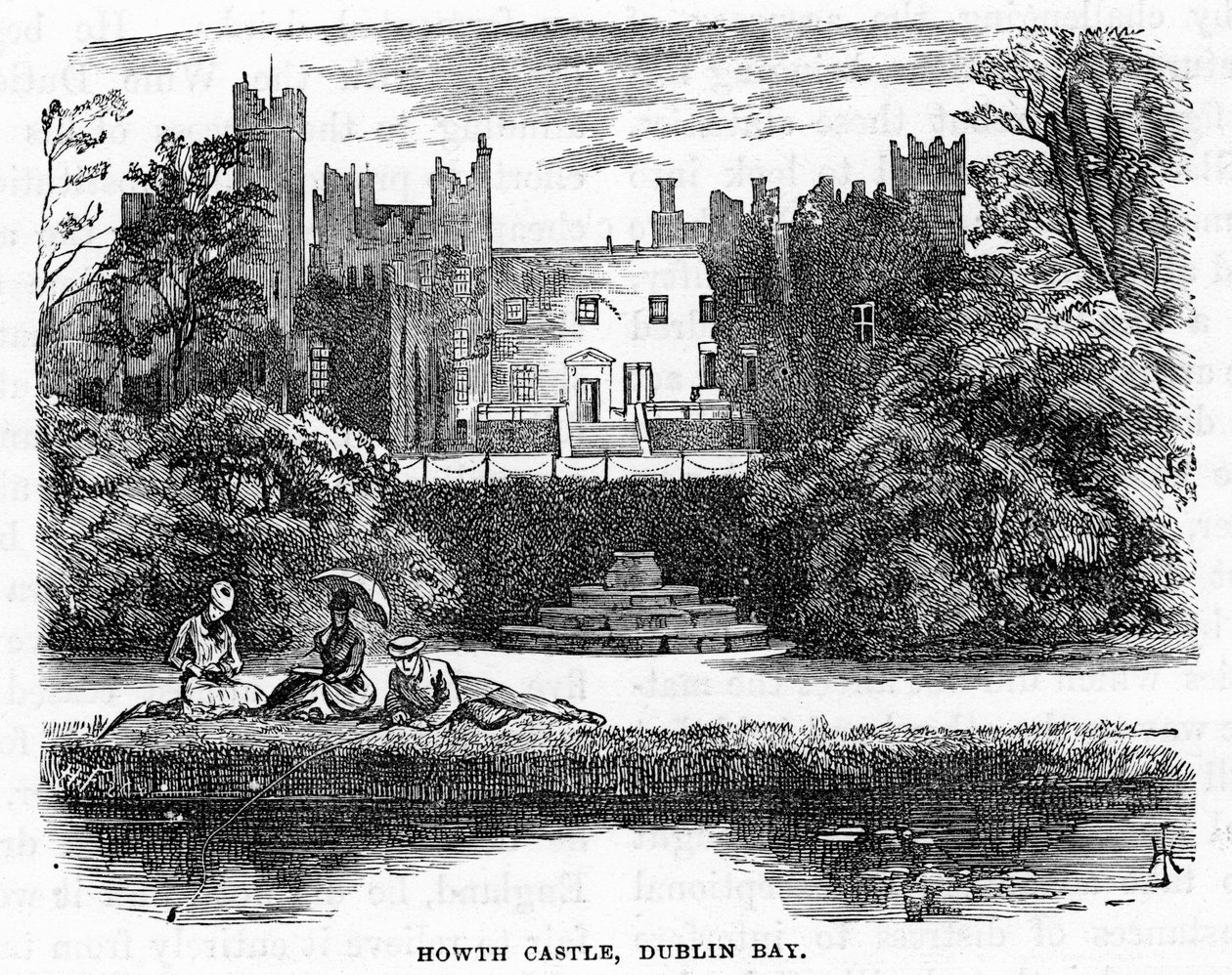 Howth Castle, Dublin Bay, 1800-talet av Unbekannt