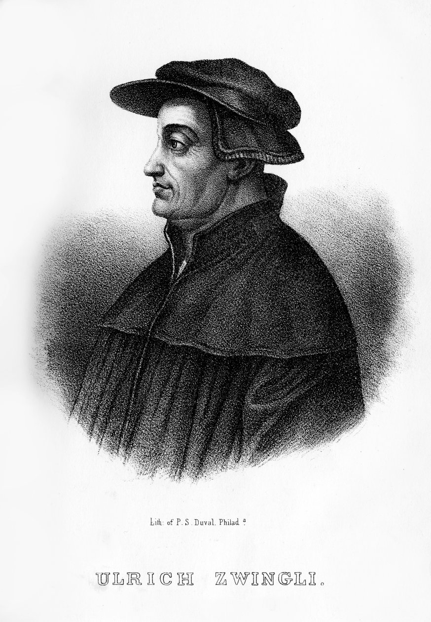 Huldrych Zwingli, schweizisk teolog, 1854 av Unbekannt