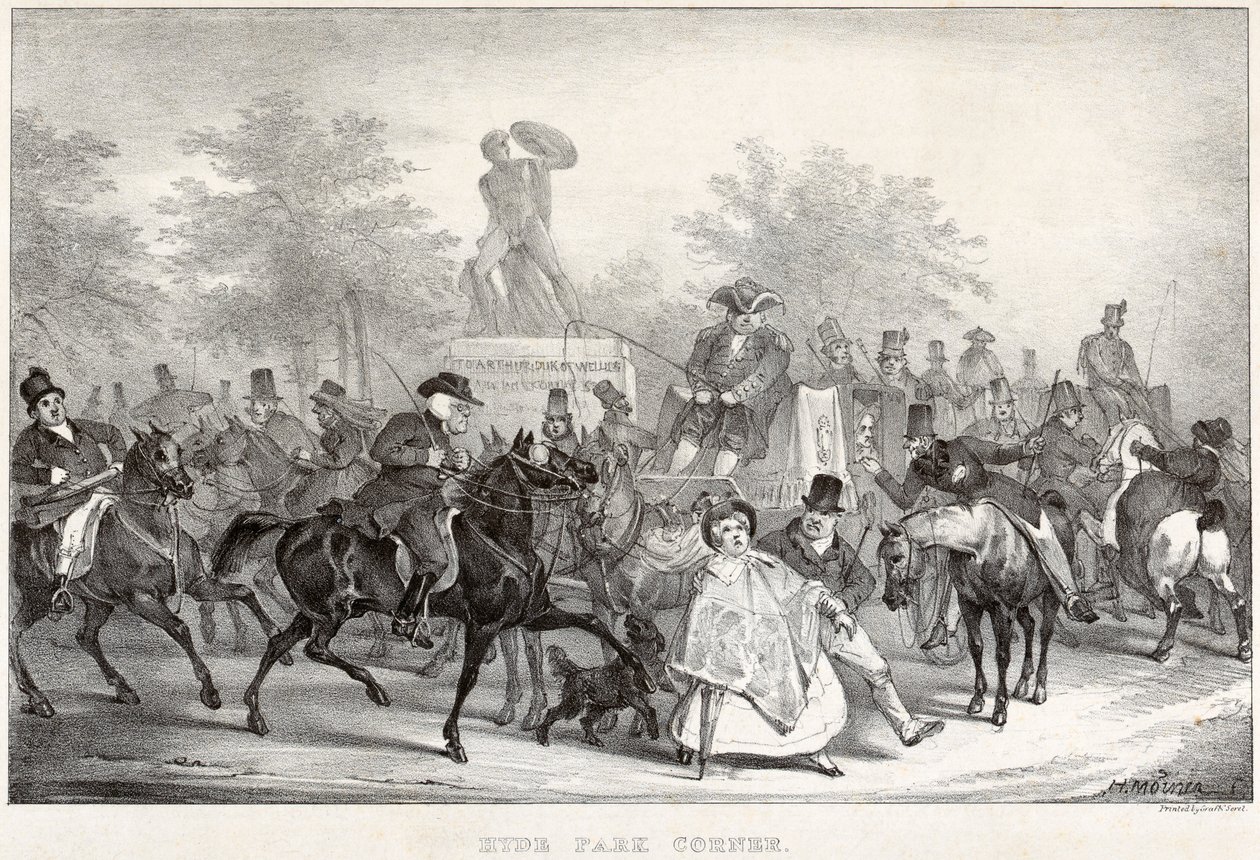 "Hyde Park Corner", 1825. av Unbekannt