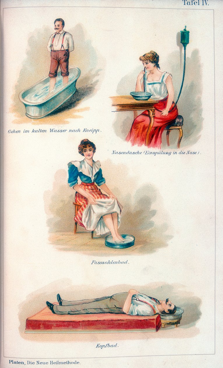Hydroterapibehandlingar, c1902 av Unbekannt