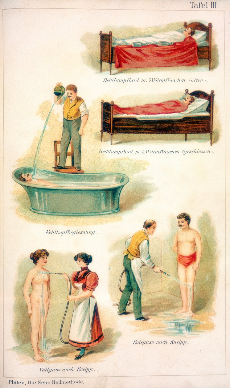 Hydroterapibehandlingar, c1902 av Unbekannt