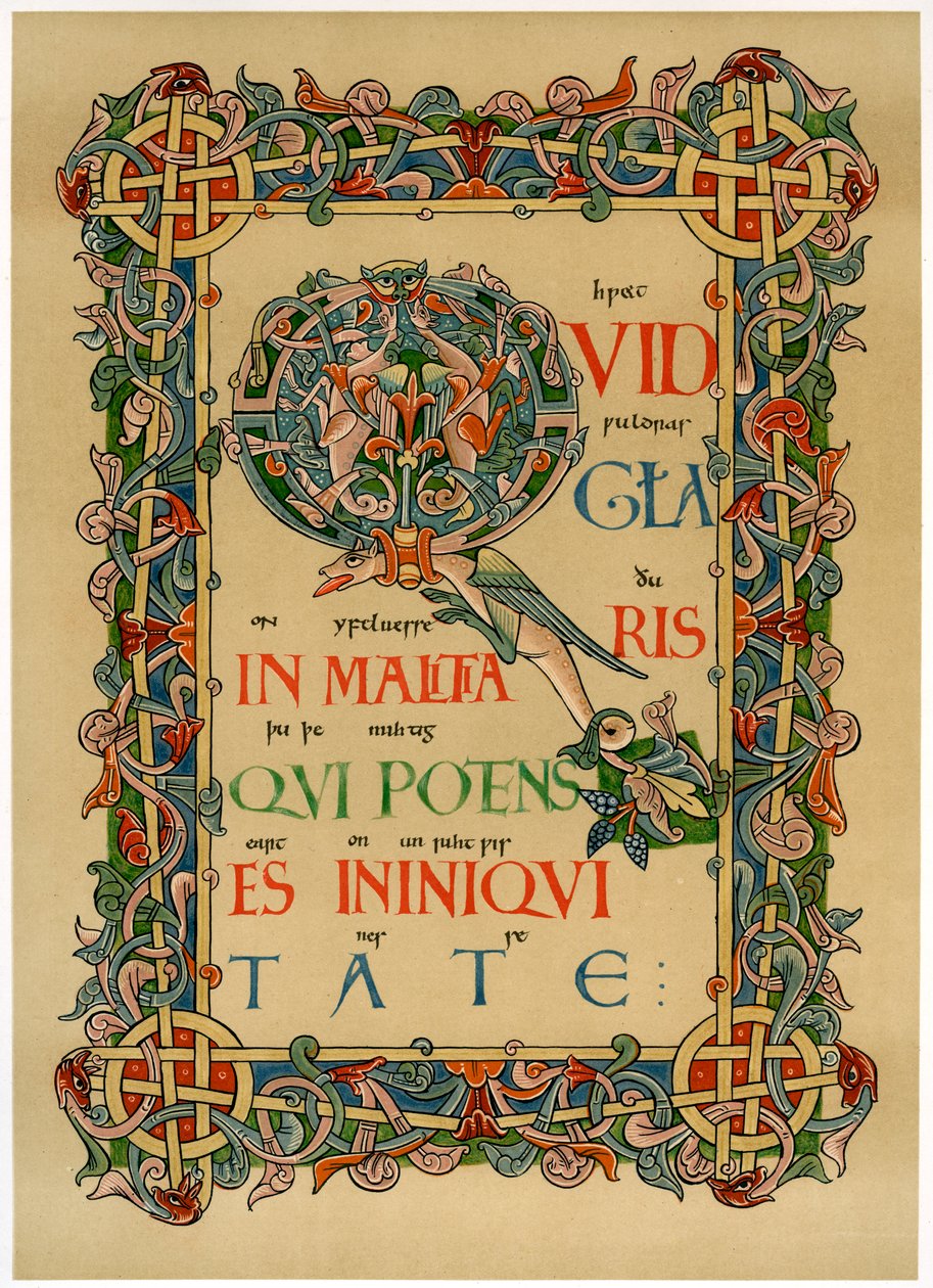 Upplyst initial Q, c1073 av Unbekannt