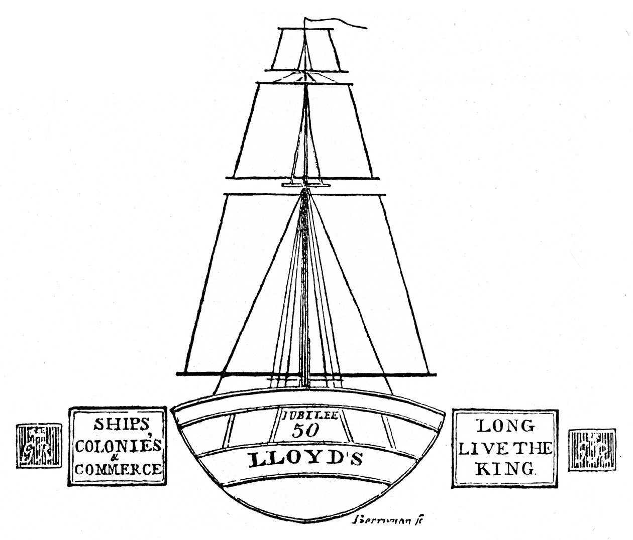 Illumination at Lloyds, 1809, 1928 av Unbekannt