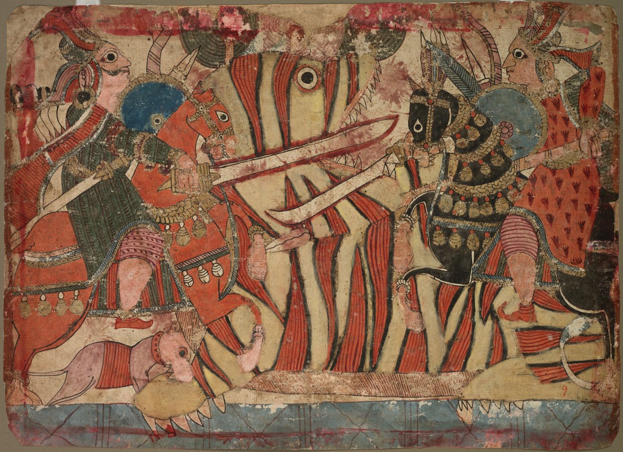 Illustration av Mahabharata, ca. 1800. av Unbekannt