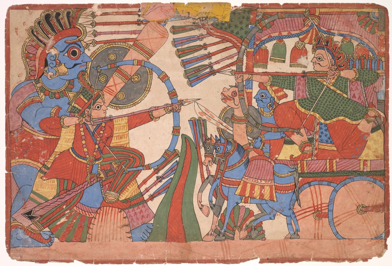 Illustration till Mahabharata, ca. 1800. av Unbekannt