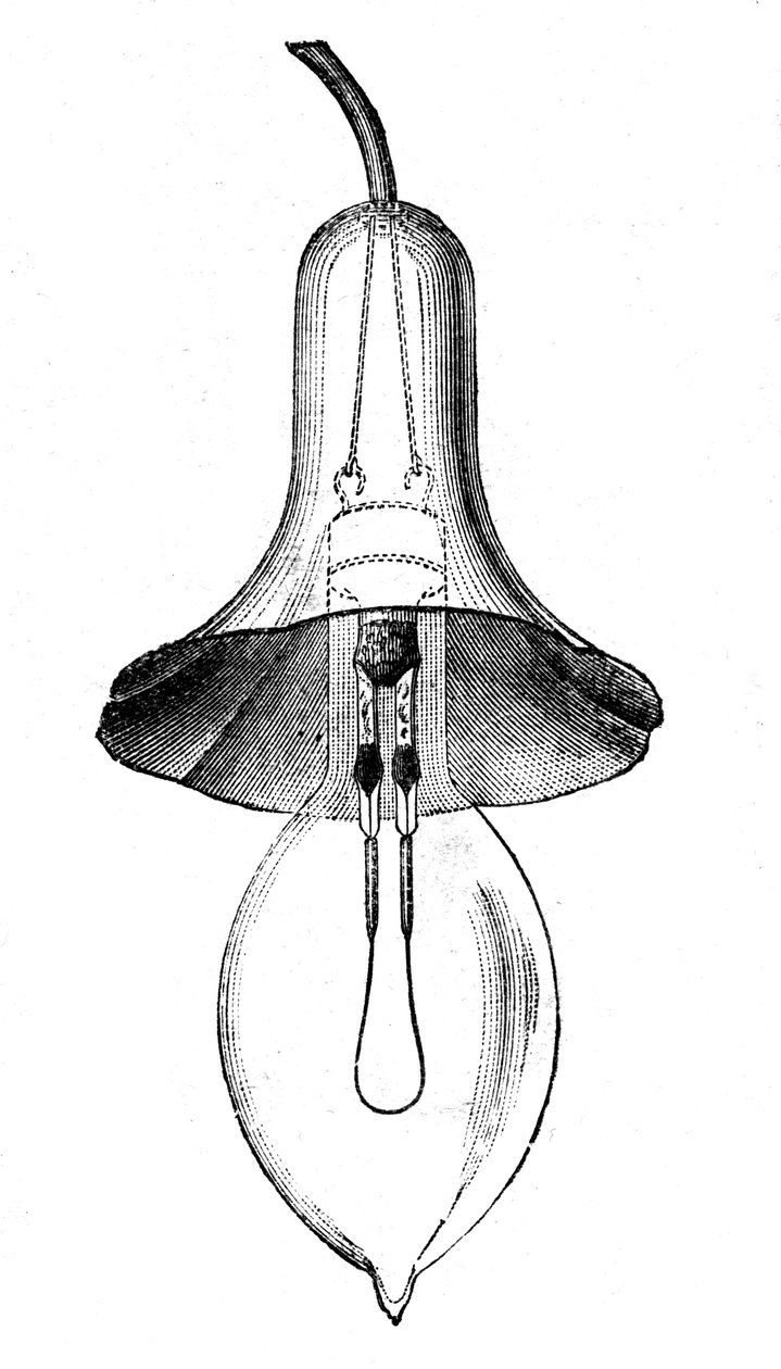 Glödlampa, glödlampa, av Lane-Fox, 1883. av Unbekannt