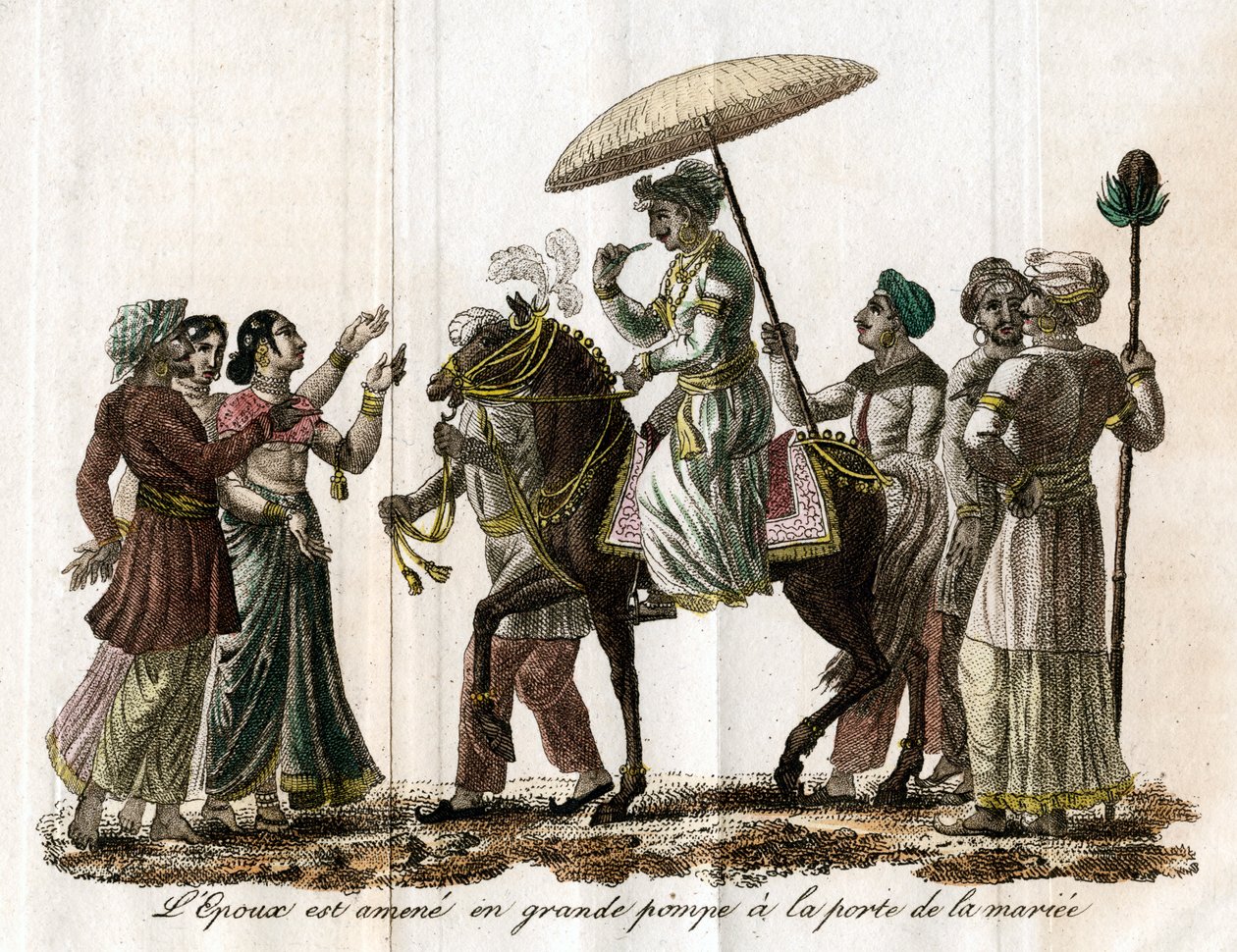 Indisk bröllopståg, c1800-talet av Unbekannt