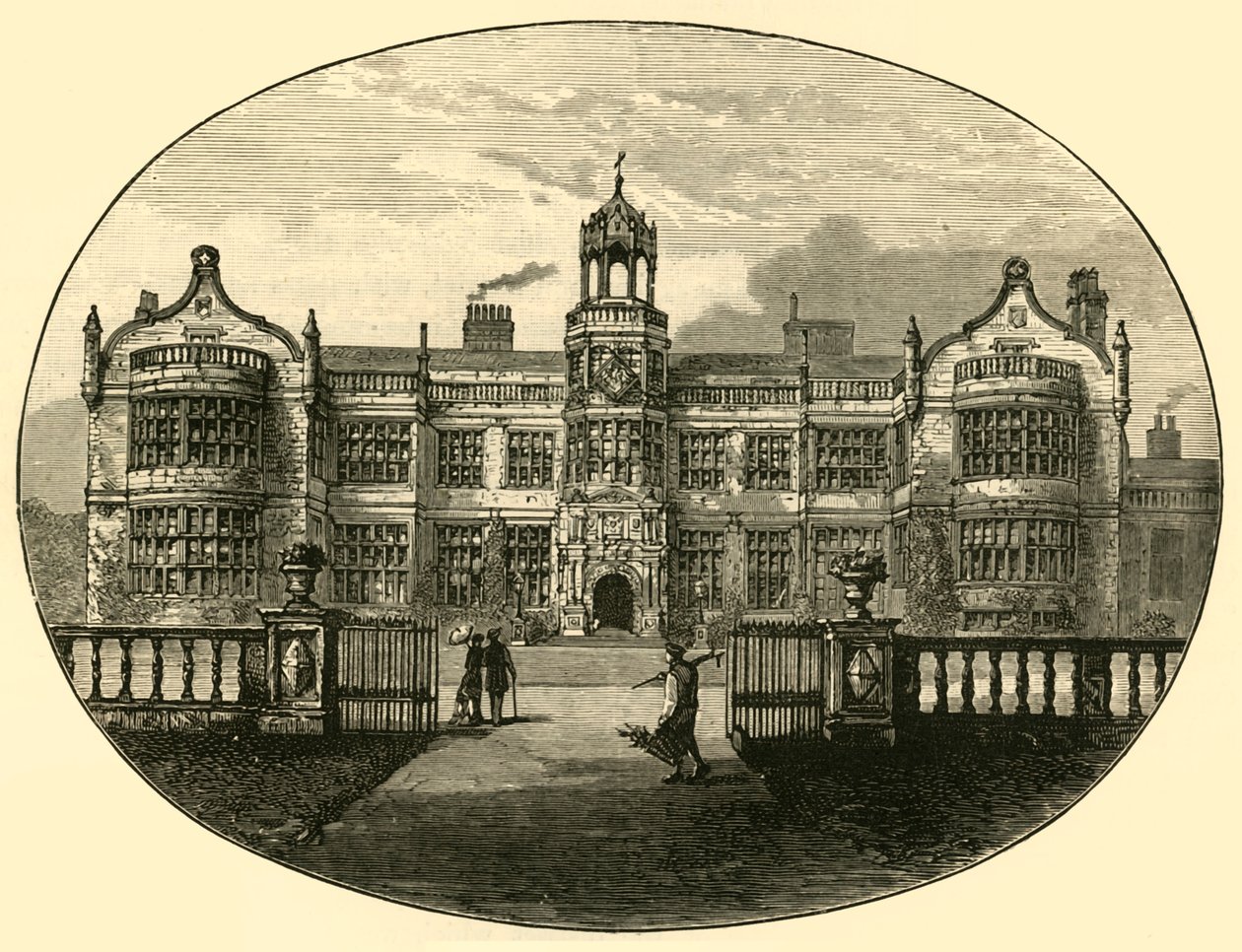 Ingestre Hall Gamla byggnaden, 1898. av Unbekannt