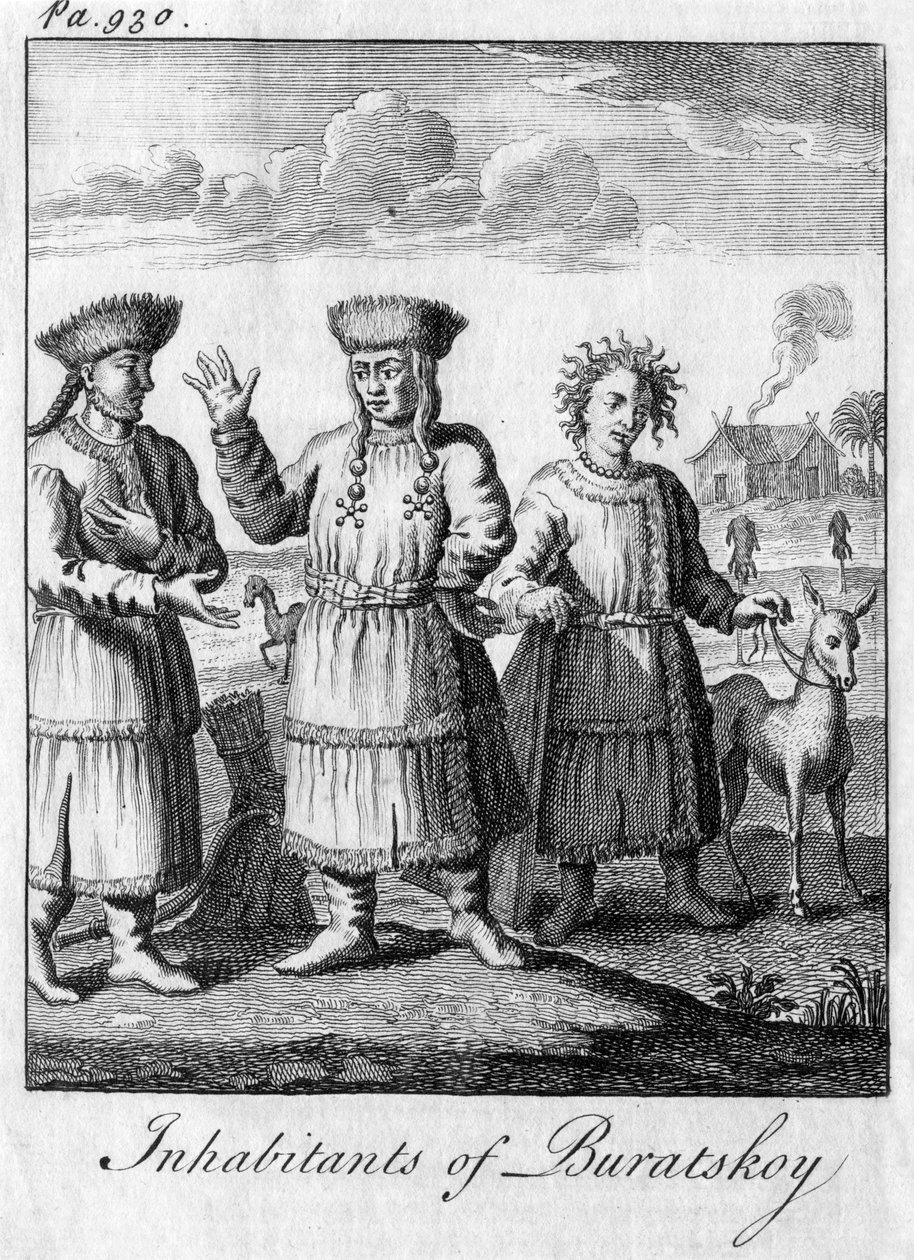 Invånare i Buratskoy, c1700-talet av Unbekannt
