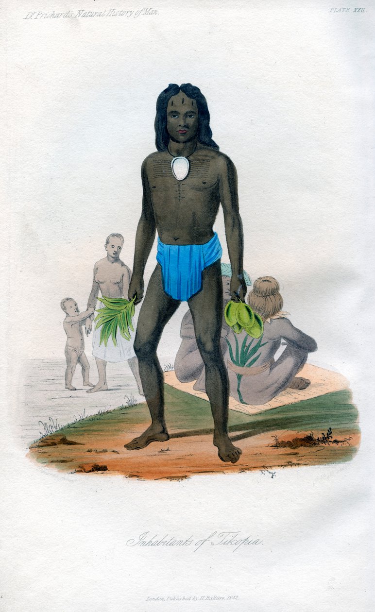 Invånare i Tikopia, 1848 av Unbekannt