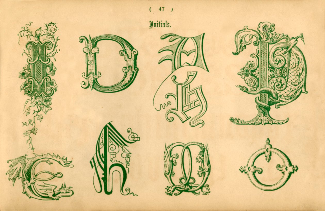 Initialer, 1862 av Unbekannt