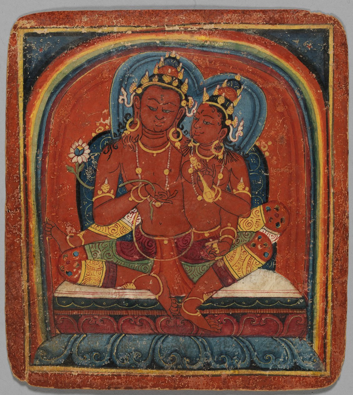 Initieringskort Tsakalis: Chenresi Avalokiteshvara, tidigt 1400-tal. av Unbekannt