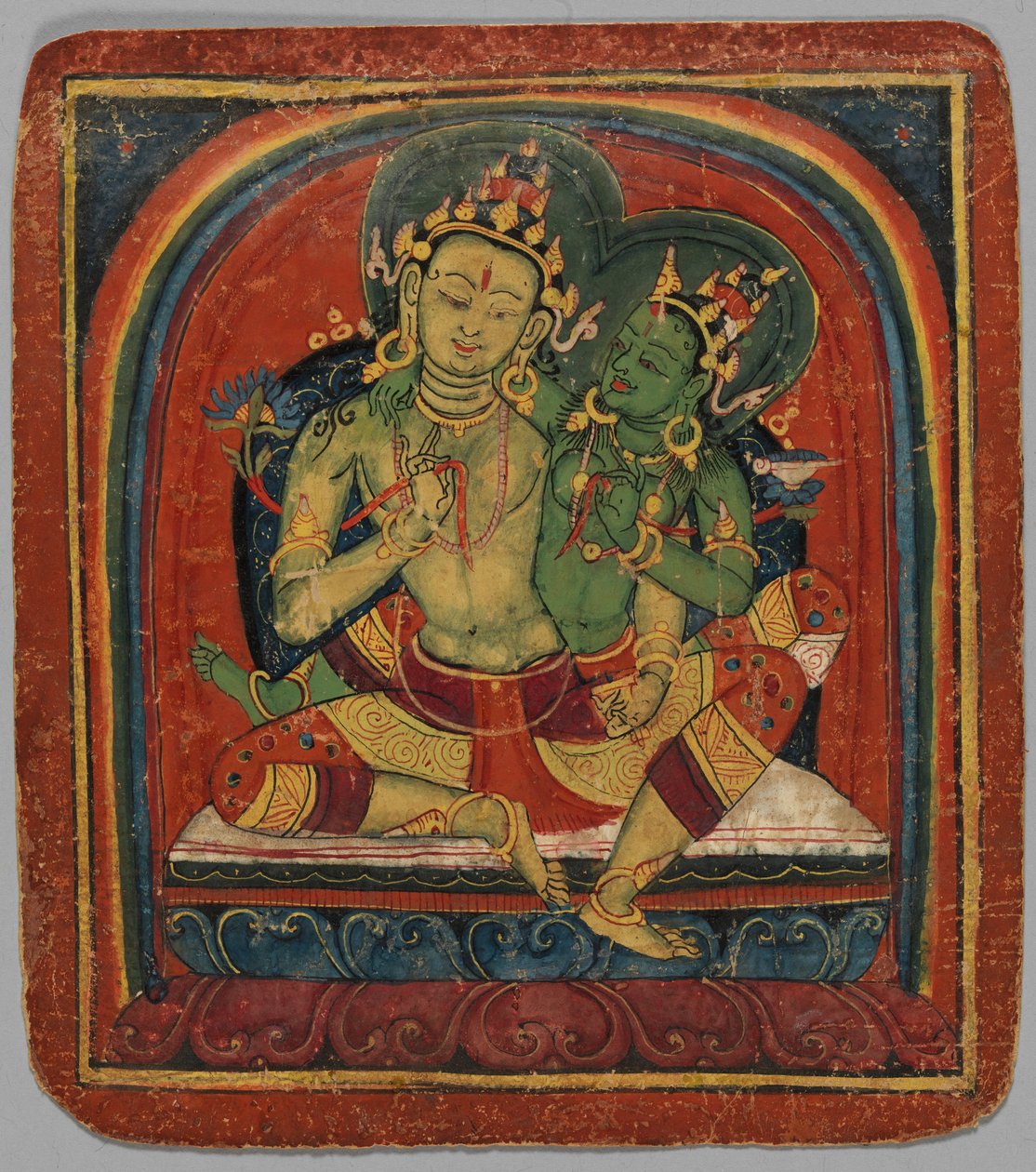 Initieringskort Tsakalis: Manjushri, tidigt 1400-tal. av Unbekannt