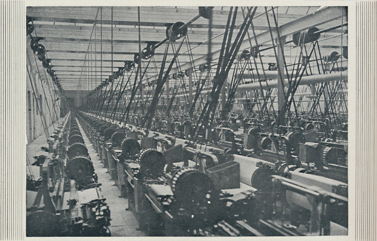 Interiör av Cotton Mill, 1910 av Unbekannt