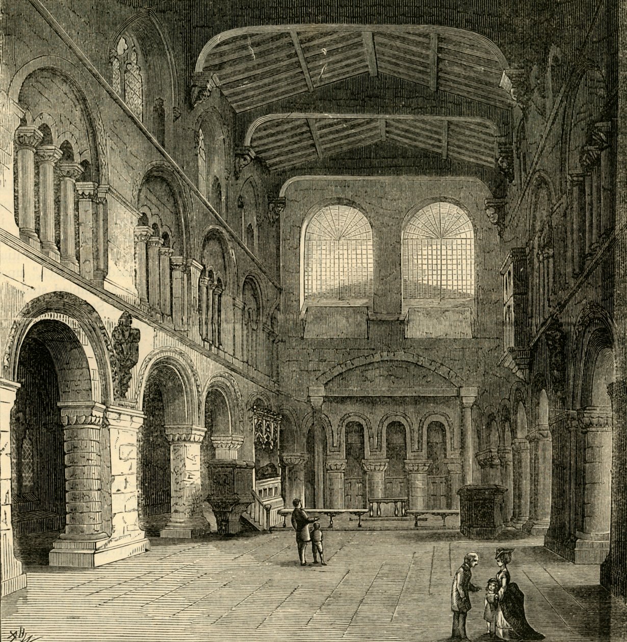 Interiör av St. Bartholomew-The-Great, c1872. av Unbekannt