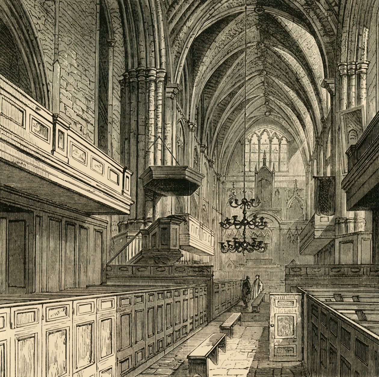 Interiör av St. Frälsarkyrkan, c1878. av Unbekannt
