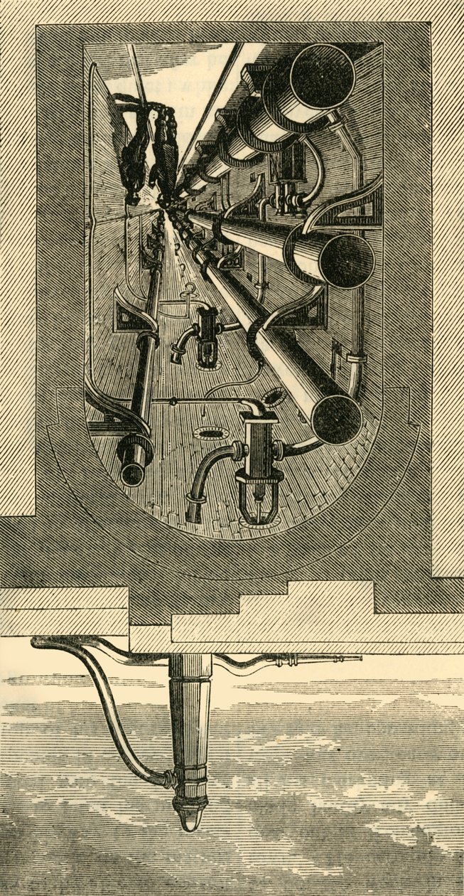 Interiör av tunnelbana, Holborn Viaduct, c1876. av Unbekannt
