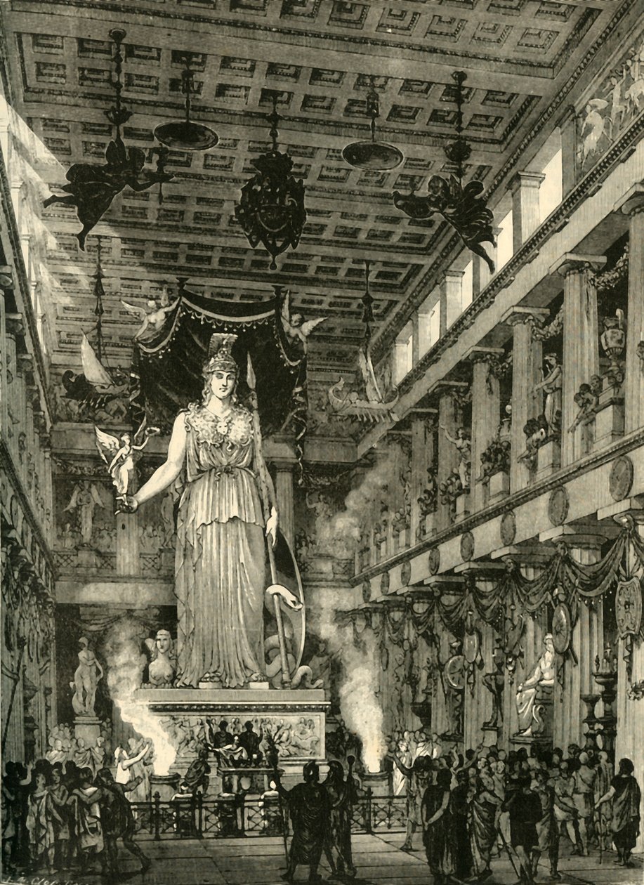 Parthenons inre, restaurerad, 1890. av Unbekannt