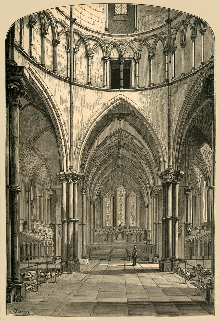 Tempelkyrkans interiör, 1870, 1897. av Unbekannt