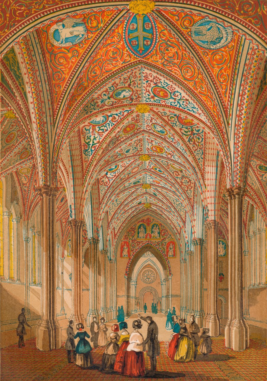 Tempelkyrkans interiör, c1845, 1864 av Unbekannt
