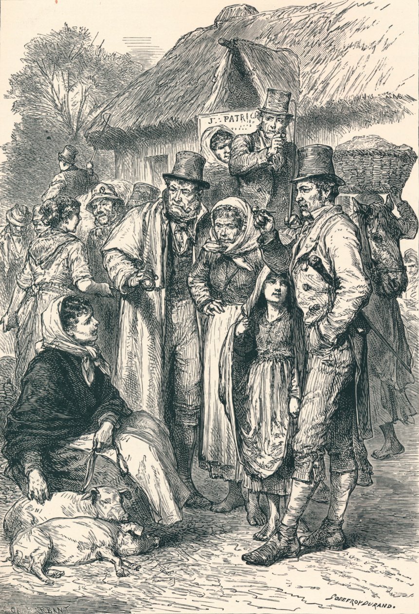 Irländska bönder, 1896 av Unbekannt