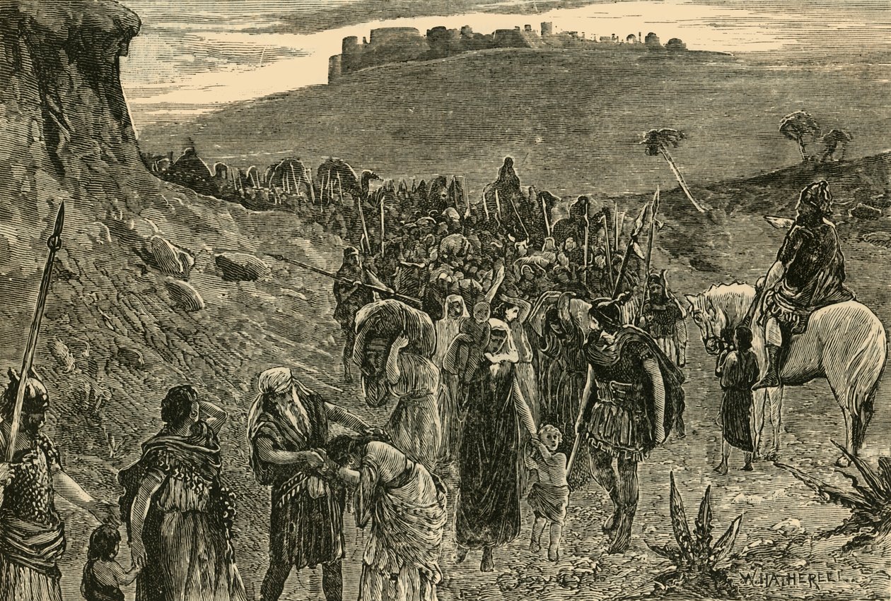 Israeliter går i fångenskap, 1890. av Unbekannt