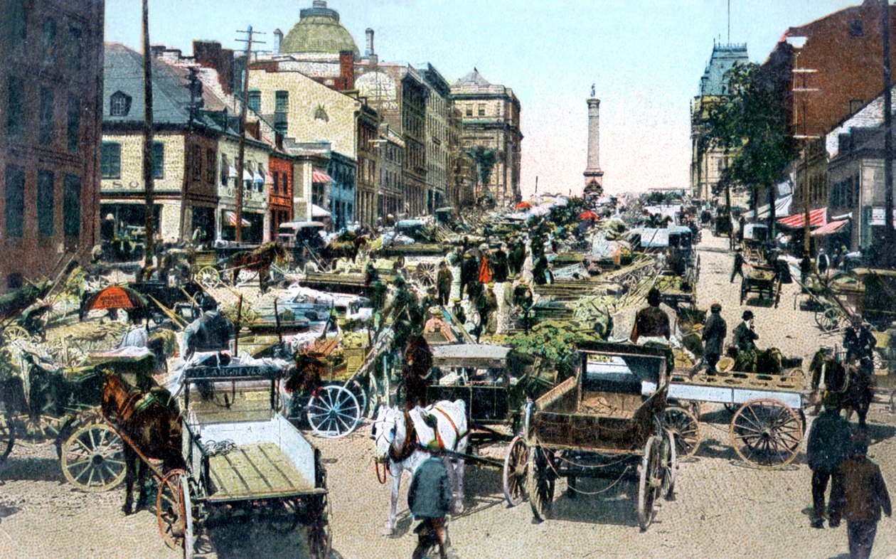 Jacques Cartier Market, Montreal, Kanada, c1900-talet av Unbekannt