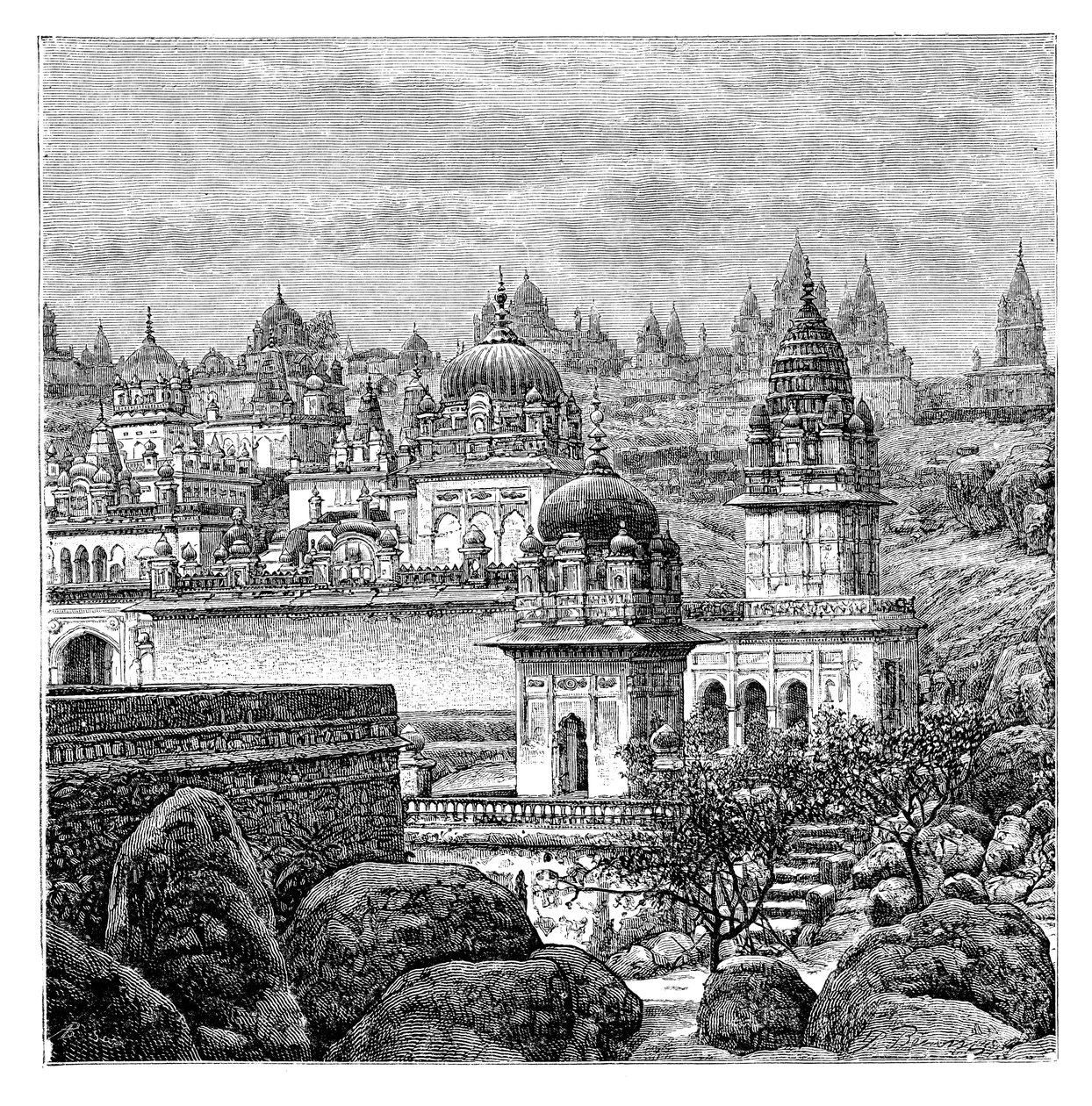 Jaina-templen, Junagadh, Gujarat, Indien, 1895 av Unbekannt