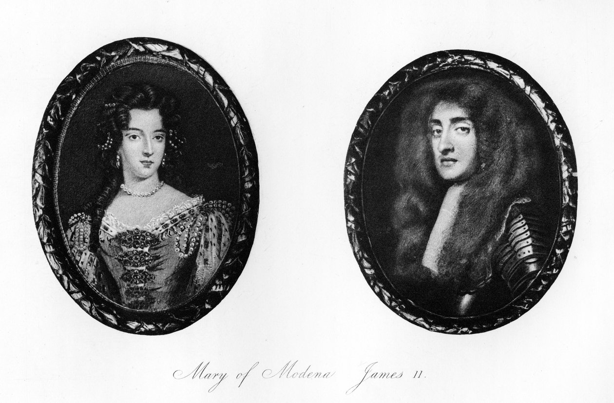Jakob II och Maria av Modena, 1907 av Unbekannt