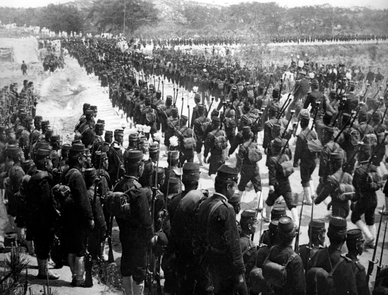 Japanska trupper, Korea, 1900 av Unbekannt