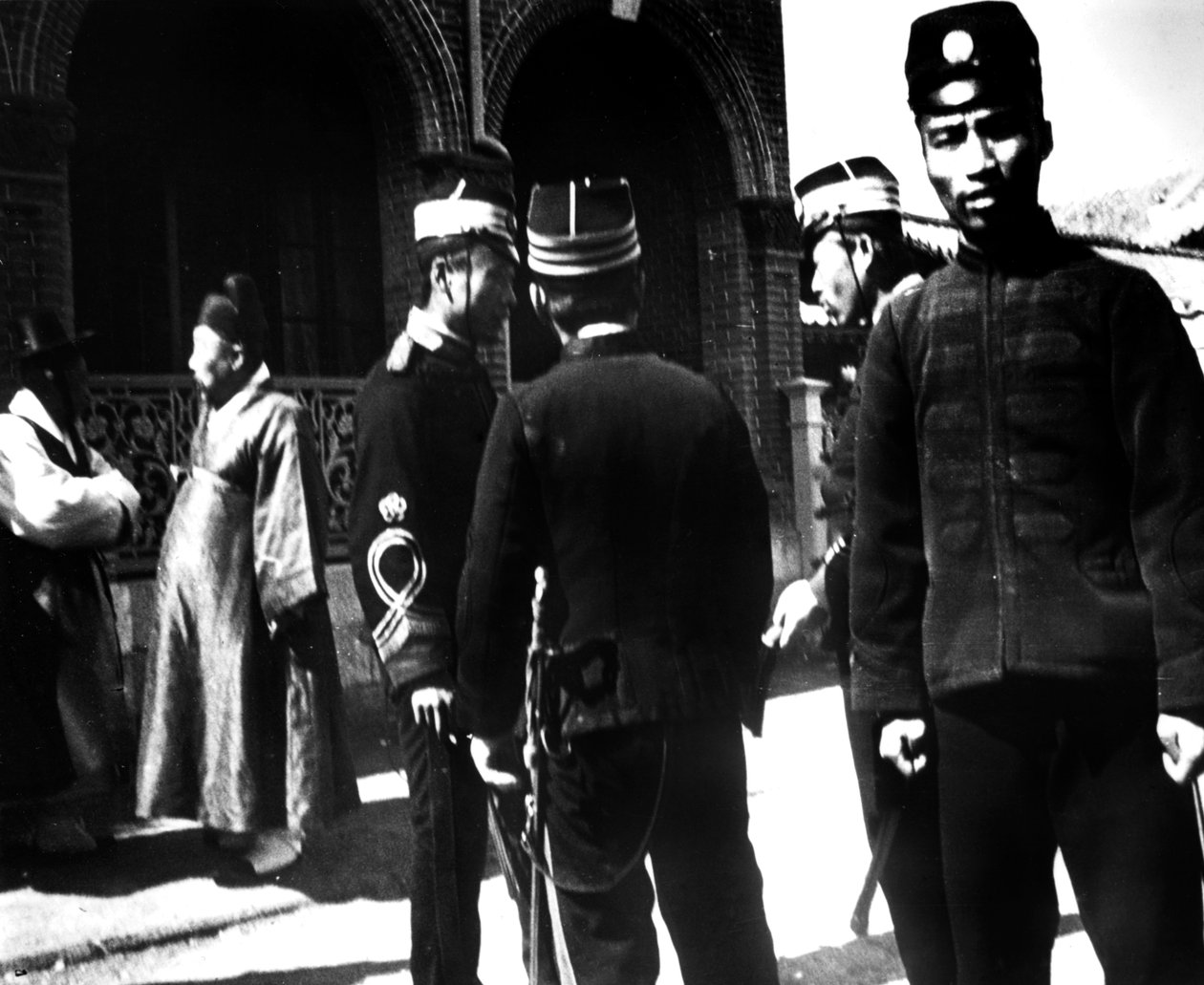 Japanska trupper, Korea, 1900 av Unbekannt