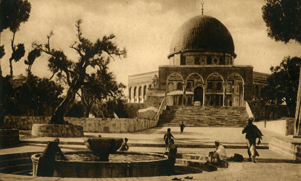 Jerusalem - Omars moské, c1918-c1939. av Unbekannt