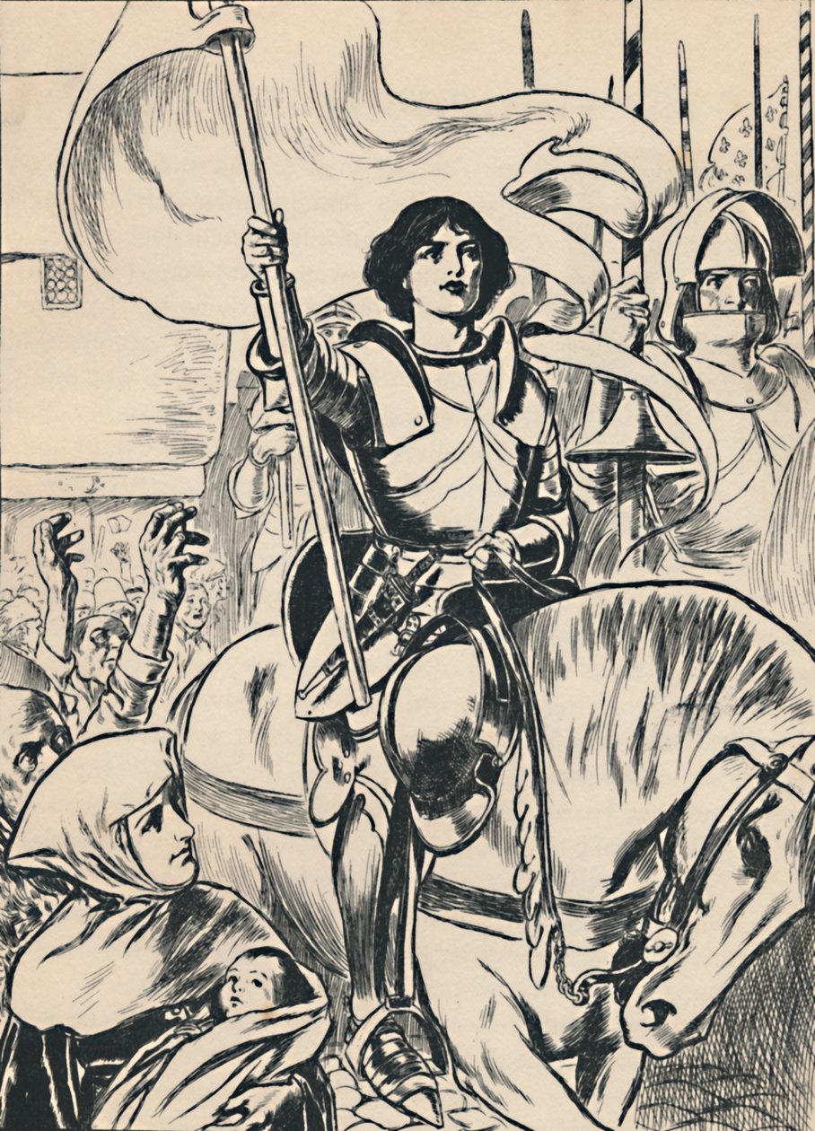 Joan vid chefen för armén, c1907 av Unbekannt
