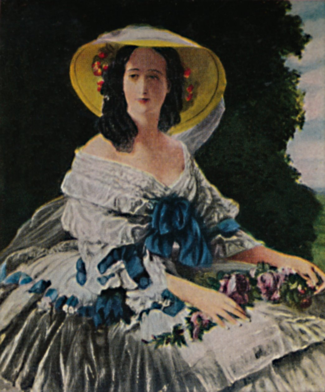 Kejsarinnan Eugenie 1826-1920. - Målning av Winterhalter, 1934. av Unbekannt