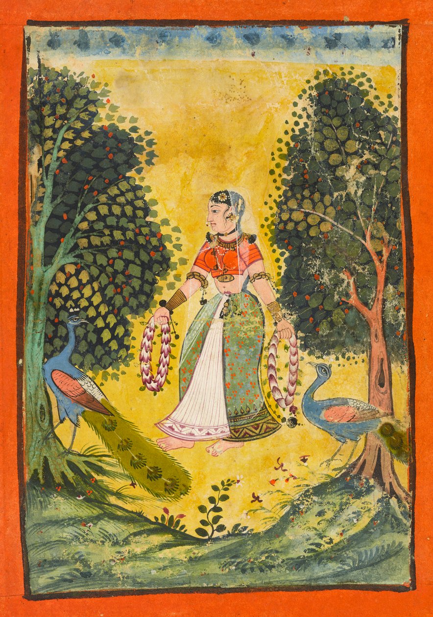 Kakubha Ragini, folio från en Ragamala, ca. 1630. av Unbekannt