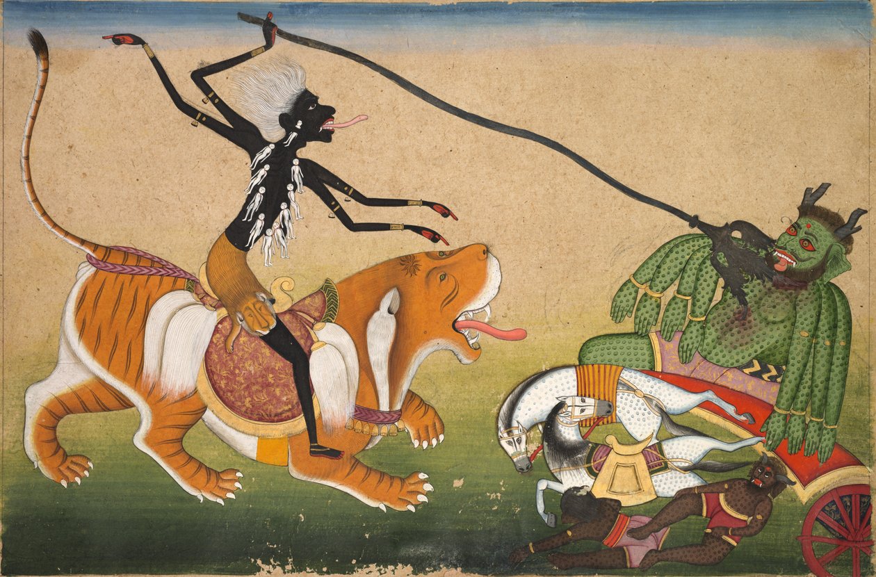 Kali Attasiking Nisumbha, ca. ೧೭೪೦. av Unbekannt
