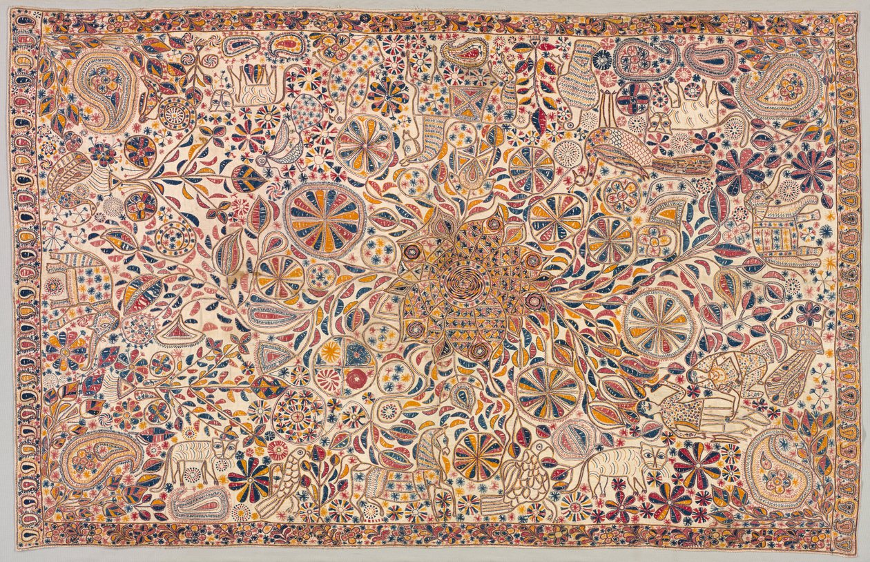 Kantha ceremoniellt täcke, 1800-tal. av Unbekannt