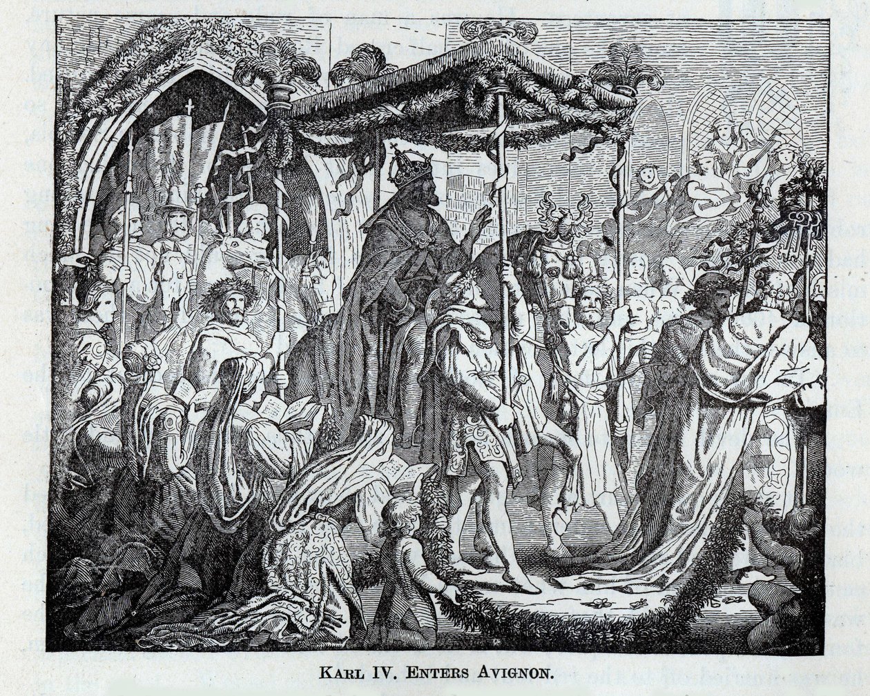 Karl IV går in i Avignon, 1882 av Unbekannt