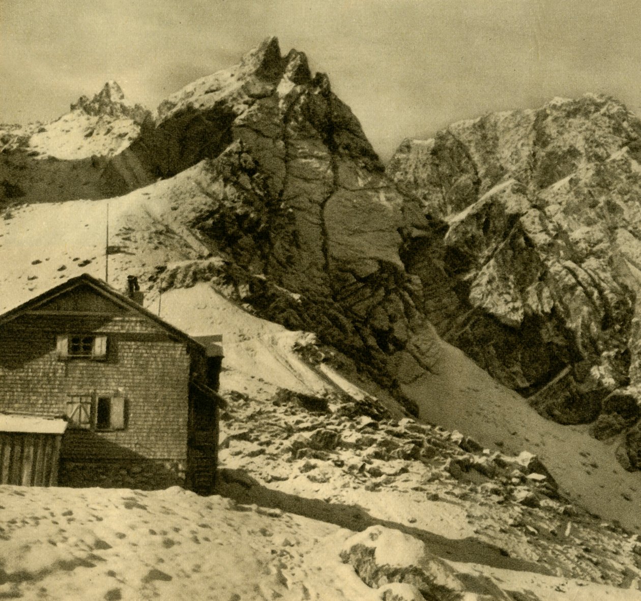 Karlsbaderhütte, Lienz Dolomiterna, Österrike, c1935. av Unbekannt
