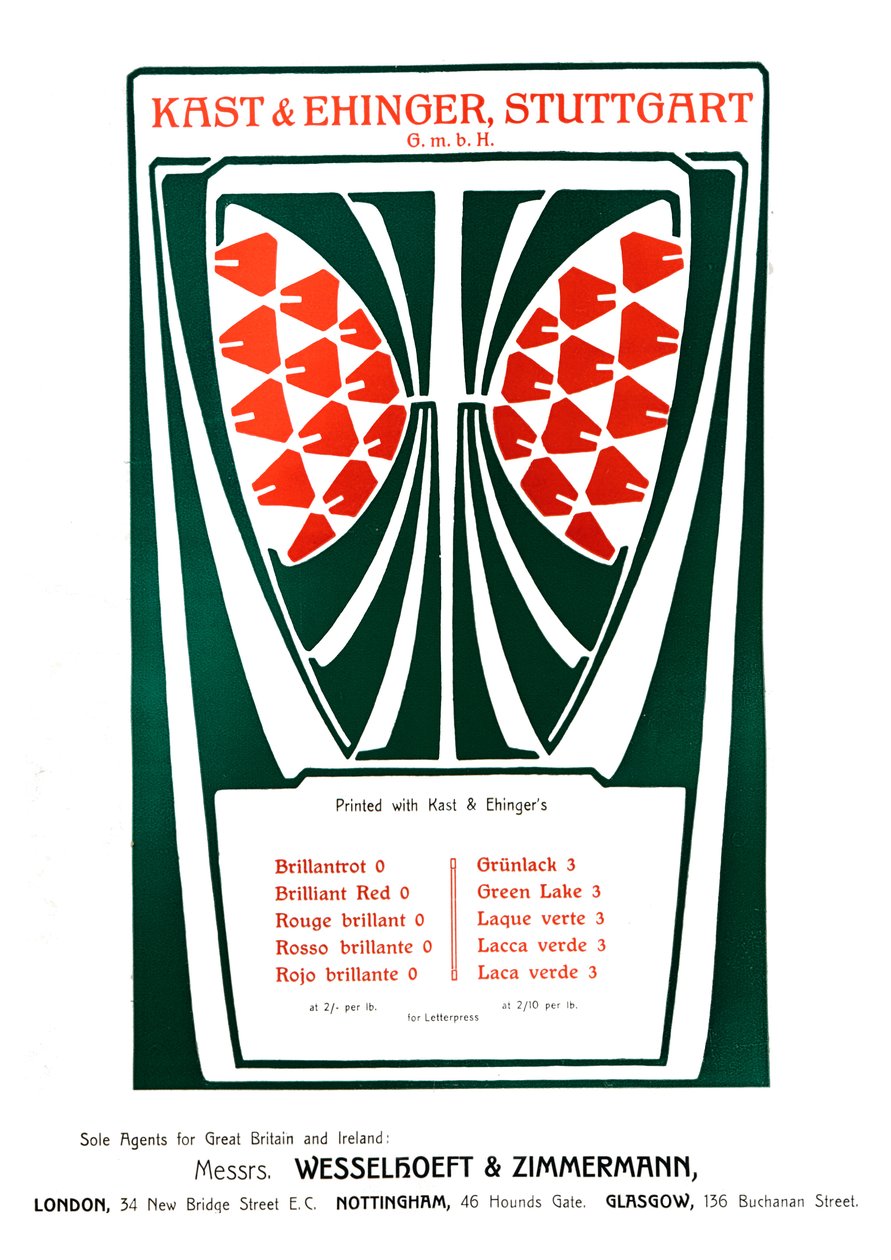 Kast & Ehinger, Stuttgart-annons, 1909. av Unbekannt
