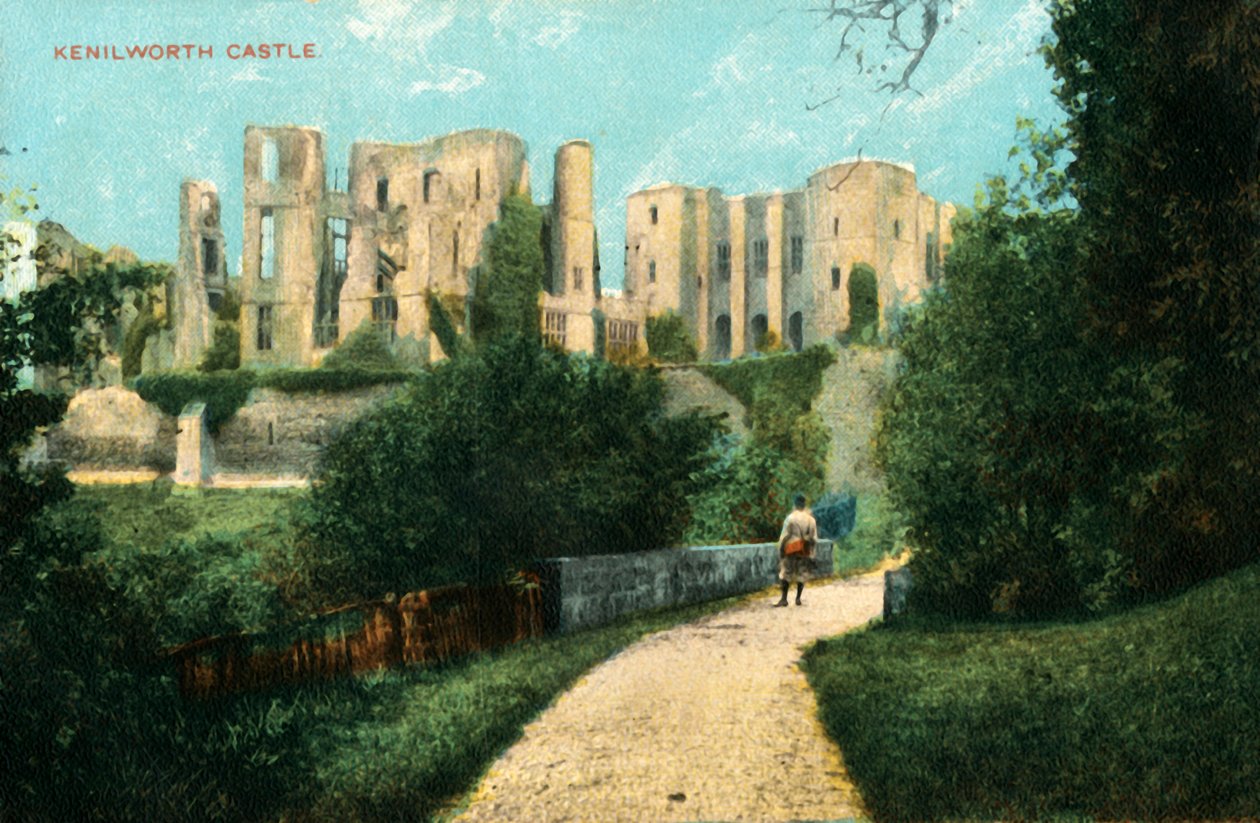 Kenilworth Castle, sent 1800-tidigt 1900-tal. av Unbekannt