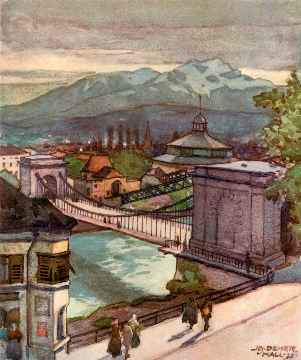 Kettenbrucke, Kedjebro, c1929. av Unbekannt