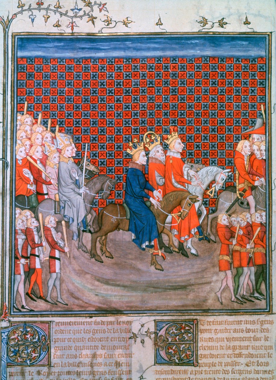 Kung Karl IV går in i Paris, 1375-1379 av Unbekannt