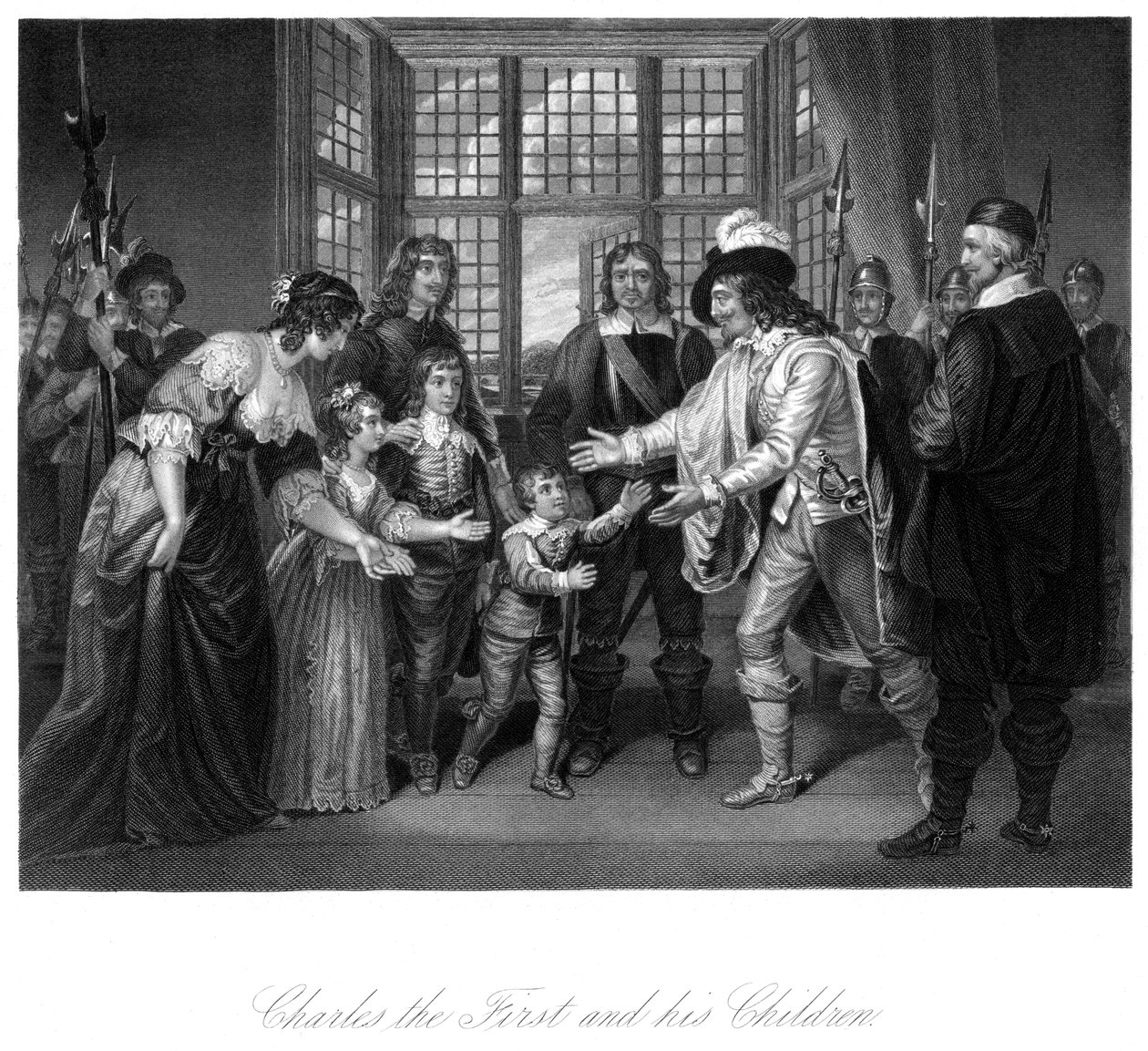 Kung Karl I 1600-1649 och hans barn av Unbekannt