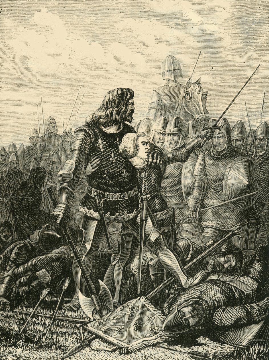 Kung John i Poitiers, 1356, 1890. av Unbekannt